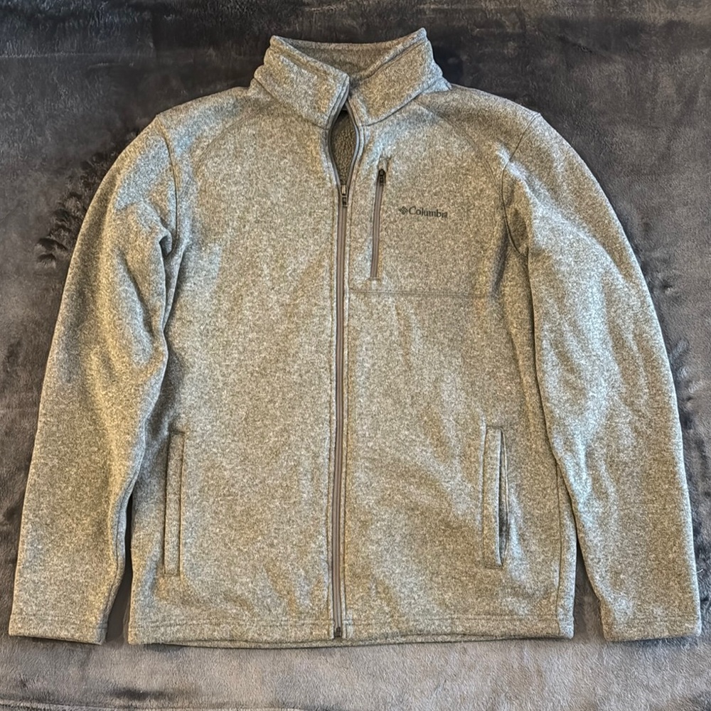 Columbia Gray Performance Jacket with Standing Collar